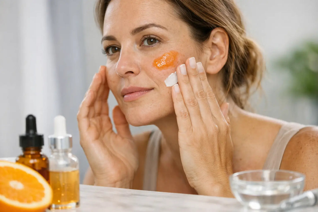 Vitamine C met zuren combineren op je gezicht